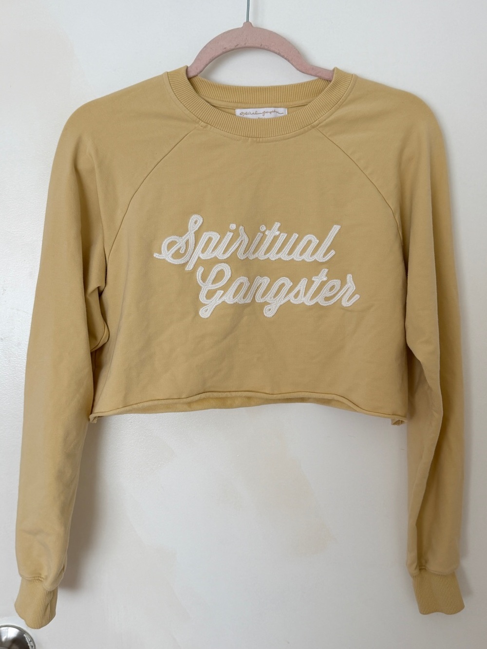 Spiritual Gangster Cropped Soft Sweater Shirt Size Small